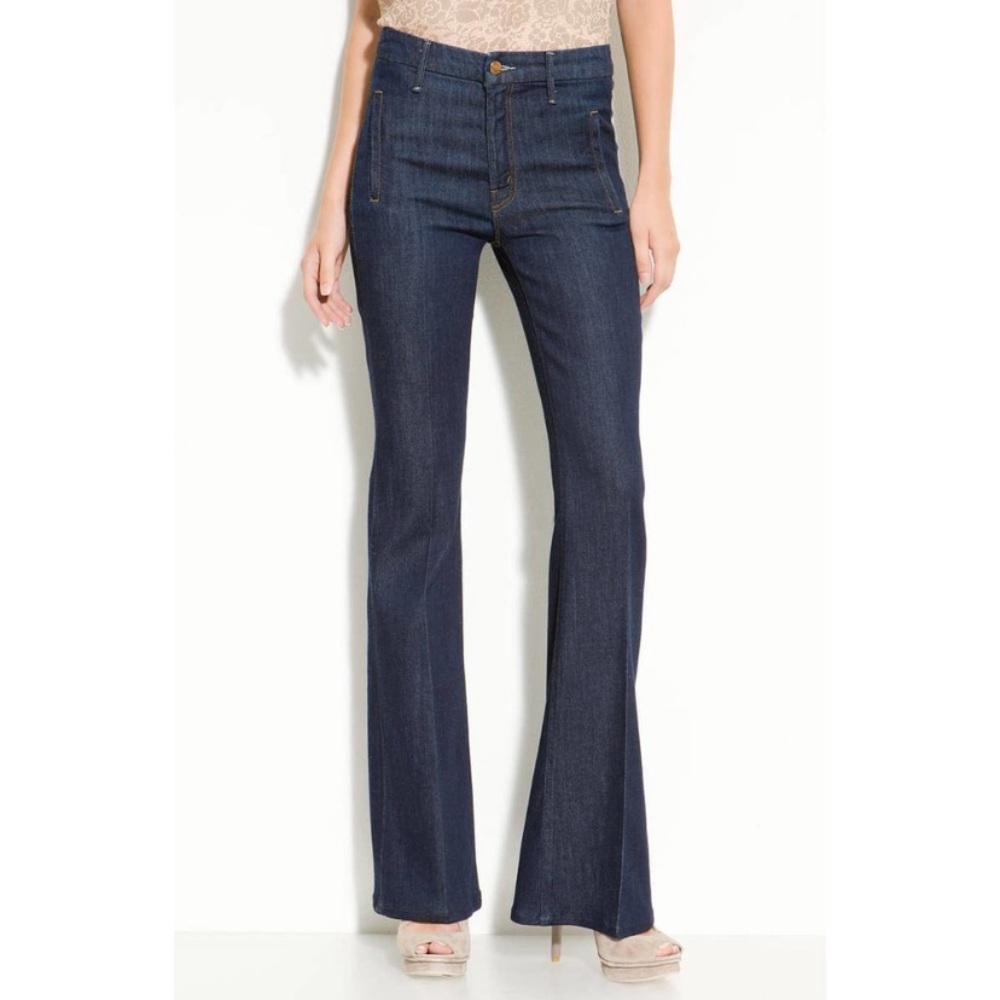MOTHER drama high waisted wide leg stretch jeans